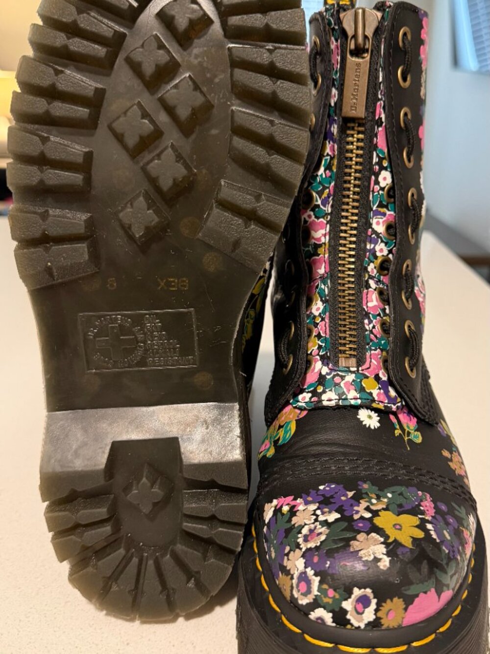 🌸 Dr. Martens Sinclair Hi Floral Platform Boots – Size 8 🌸 - Picture 4 of 8
